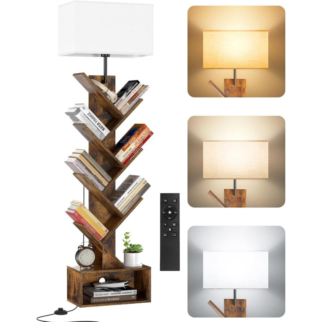 Profilo moderno librerie in legno regolabile illuminato