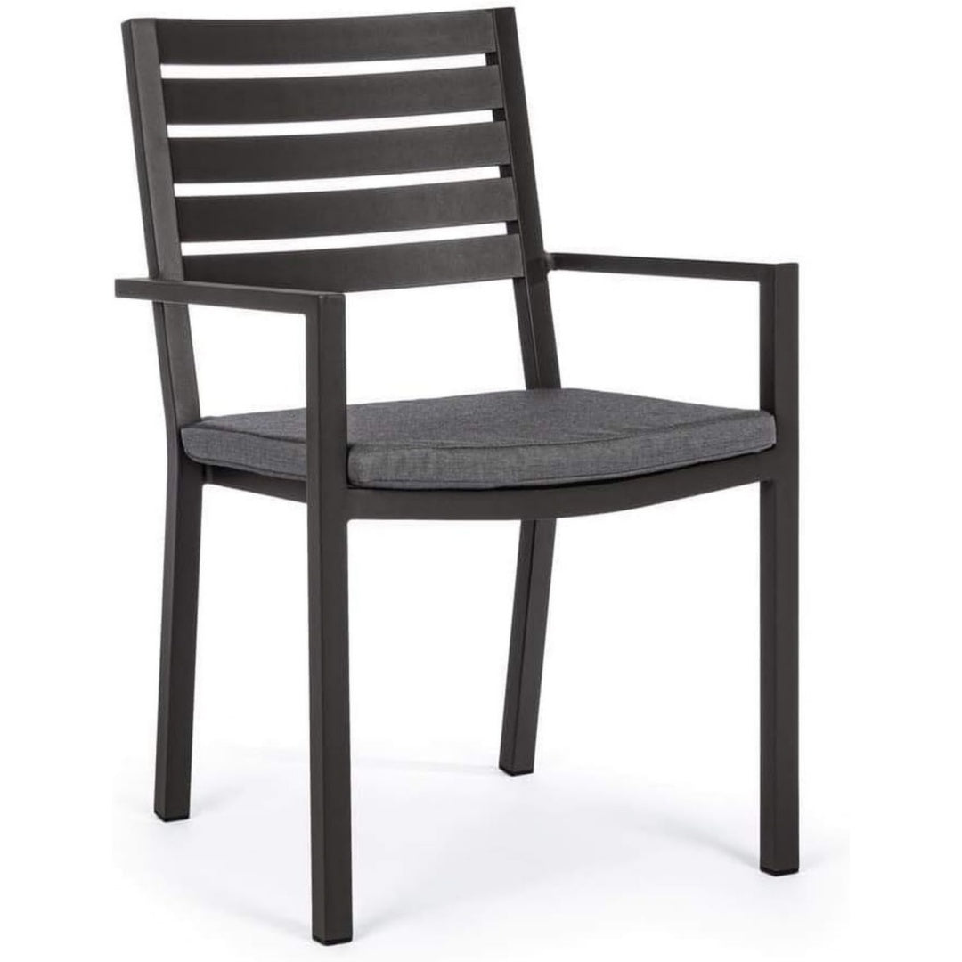 Stile raffinato poltrone in tessuto grigio