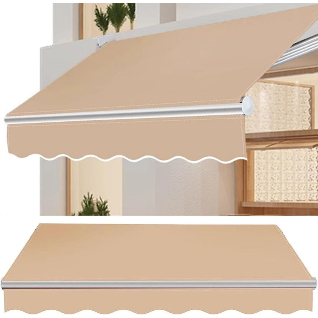 Linea essenziale coperture per tende da sole in tessuto beige
