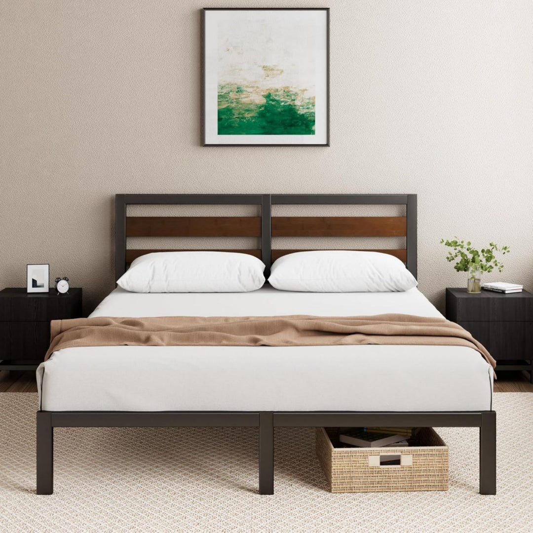 Eleganza pratica strutture letto in metallo nero