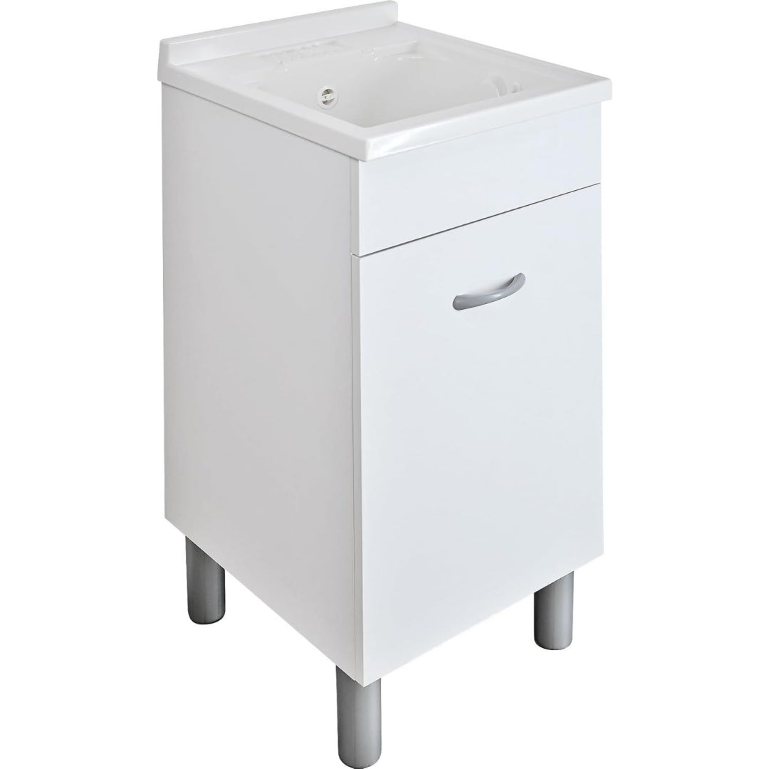 Finitura armoniosa mobiletti con lavabo in legno bianco