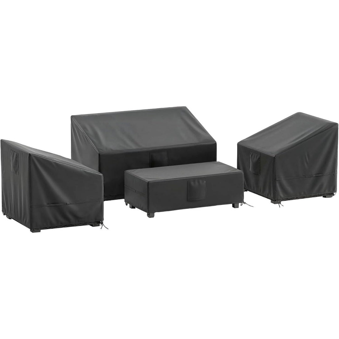 Arredo contemporaneo coperture per set arredo giardino impermeabile nero