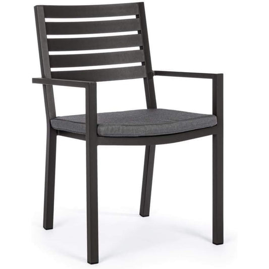 Stile raffinato poltrone in tessuto grigio