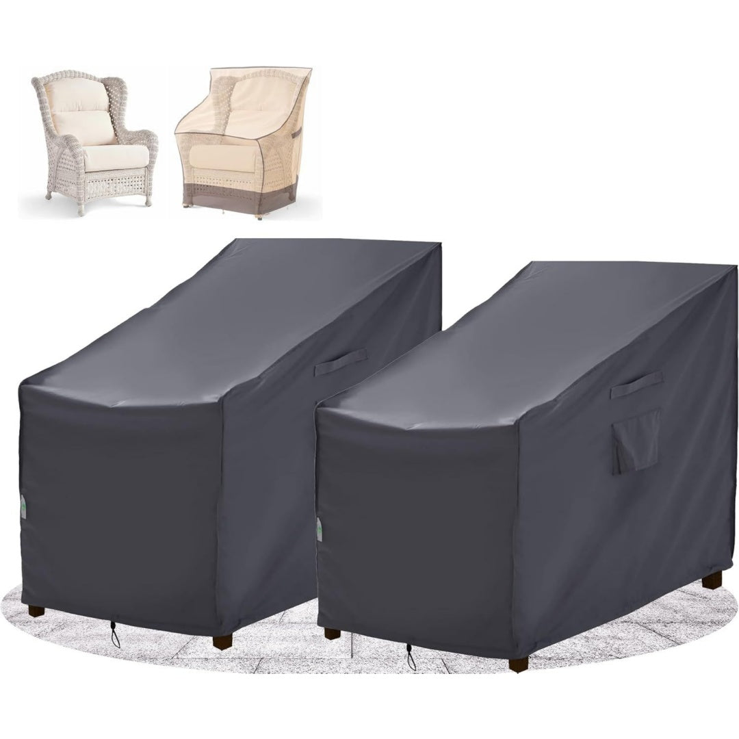 Stile raffinato coperture per sedie impermeabile grigio