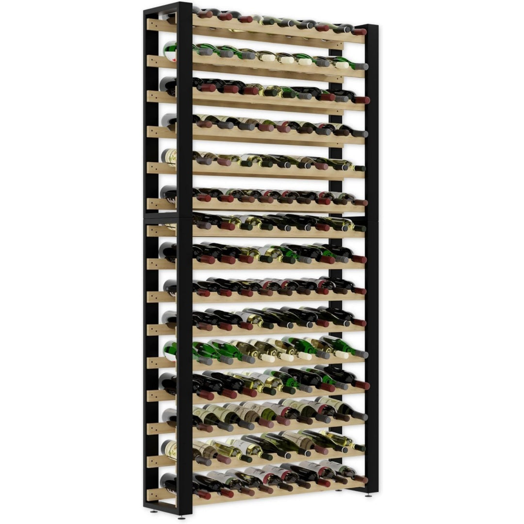 Profilo moderno porta bottiglie da vino in legno nero