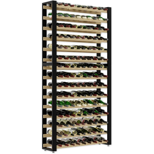 Profilo moderno porta bottiglie da vino in legno nero