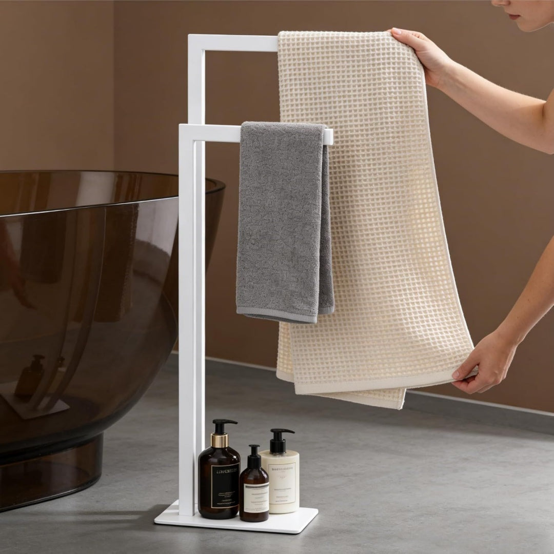Eleganza pratica mensole portasciugamani impermeabile bianco