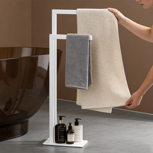 Eleganza pratica mensole portasciugamani impermeabile bianco