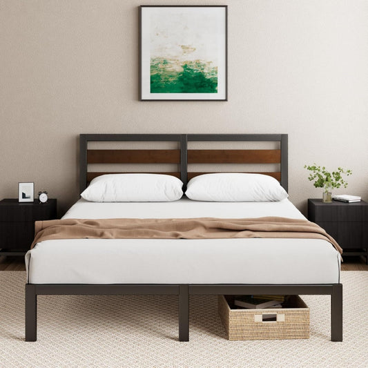 Eleganza pratica strutture letto in metallo nero
