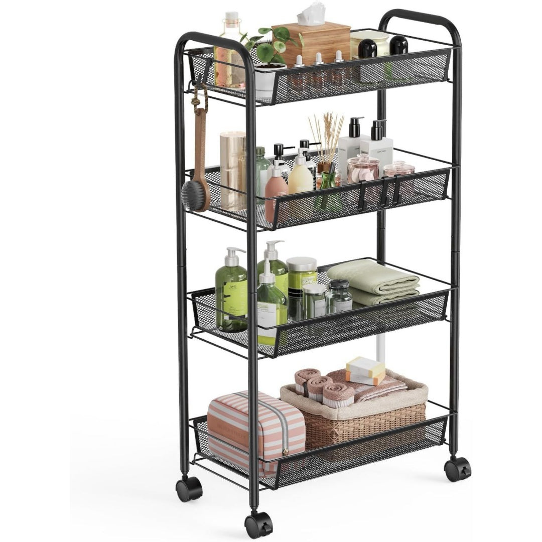 Design versatile carrelli portaoggetti nero