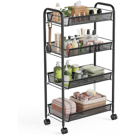 Design versatile carrelli portaoggetti nero